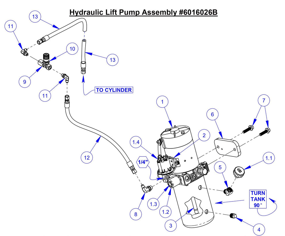 CC9074DK Hydraulic Lift Pump Assembly