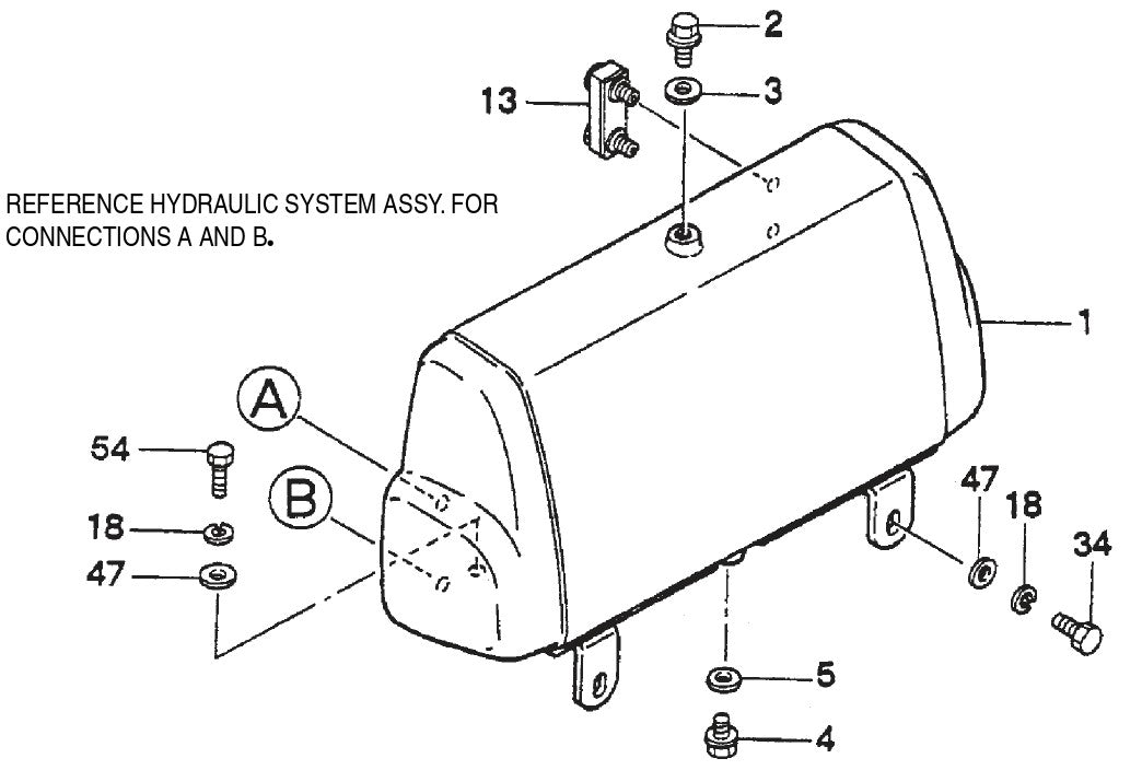 Hydraulic Oil Tank Assembly Parts For MRH800GS Vibratory Rollers By Multiquip