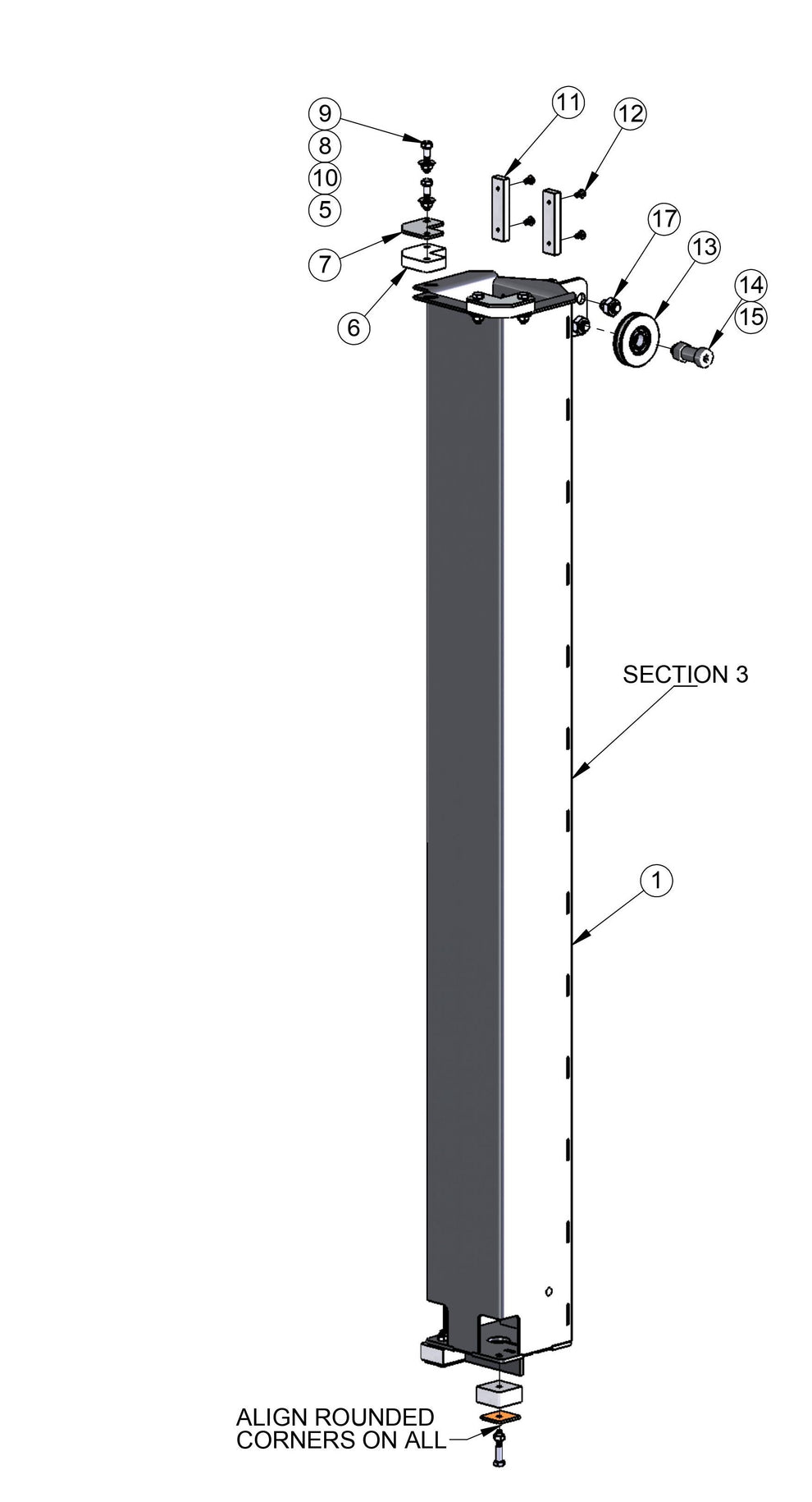 V-Series Maxi-Lite 15-20KW-Hydraulic Tower Sections (3) By Allmand