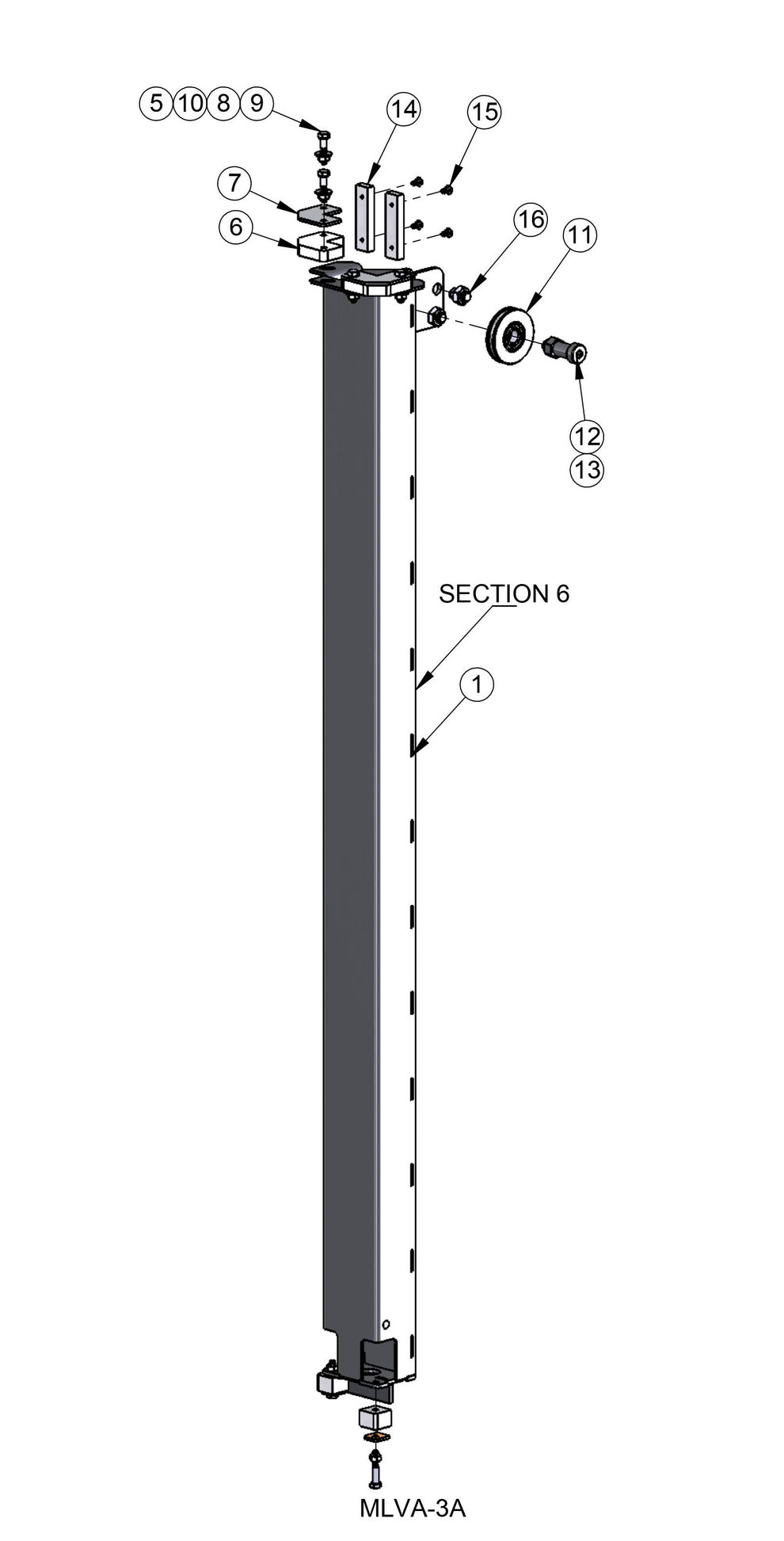 V-Series Maxi-Lite 15-20KW-Hydraulic Tower Sections (6) By Allmand