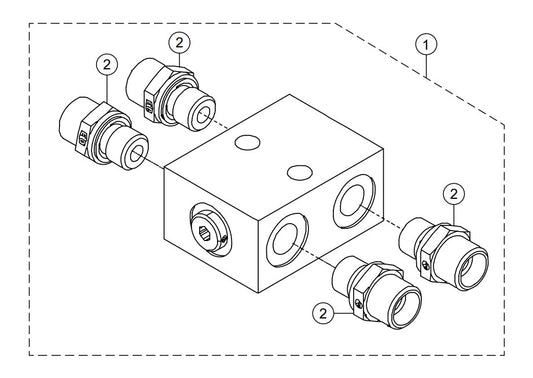 Hydraulic Block Assembly Parts-RX 1575, RX 157533 YANMAR 3TNV80F DIESEL ENGINE
