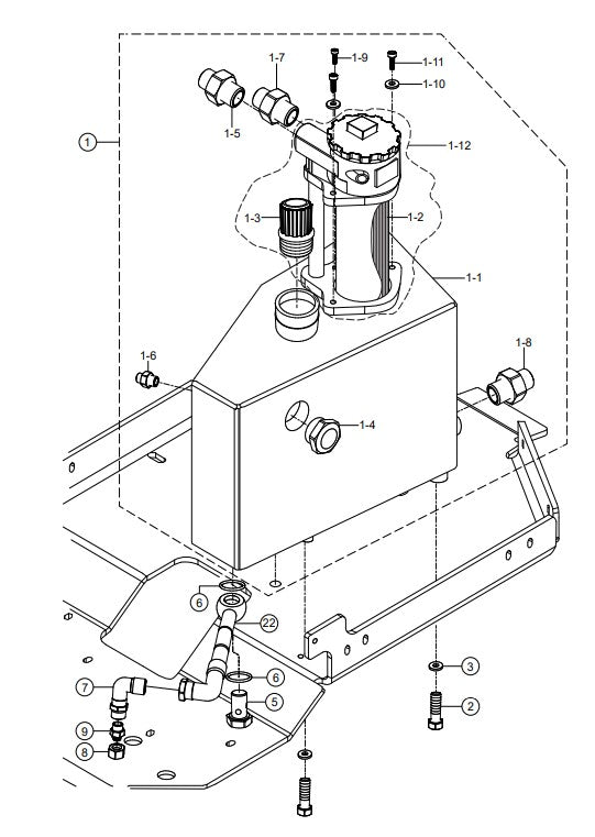 Hydraulic Oil Tank Assembly Parts-RX 1575, RX 157533 YANMAR 3TNV80F DIESEL ENGINE