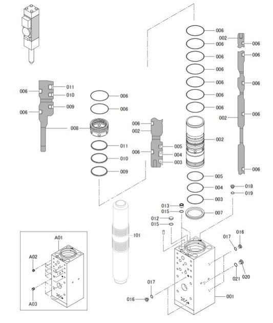 Cylinder Parts for Fx800QtV