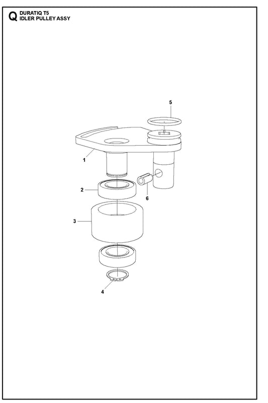 Idler Pulley Assembly Parts For HTC T5 (4 KW) By Husqvarna