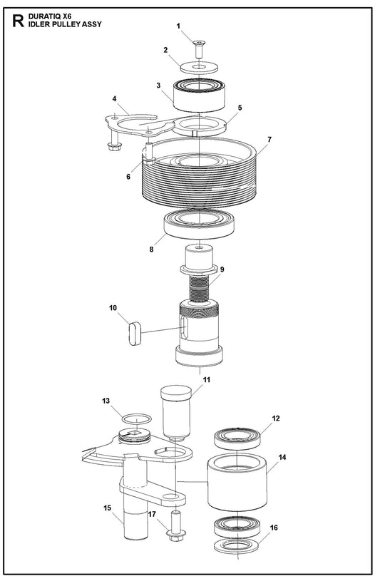 Idler Pulley Assembly Parts For HTC X6 By Husqvarna