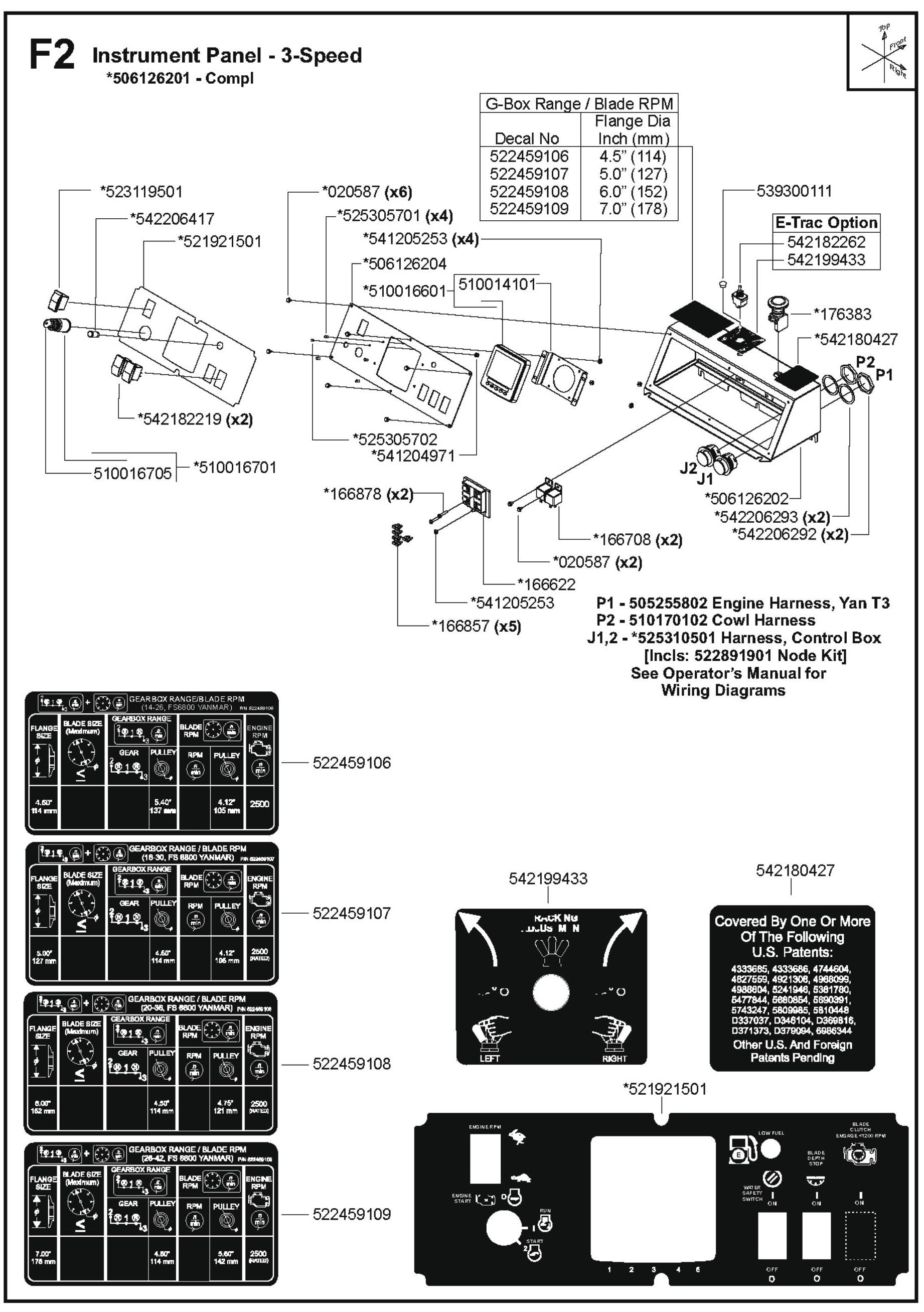 Instrument Panel 3-Speed Parts for FS6800 D By Husqvarna