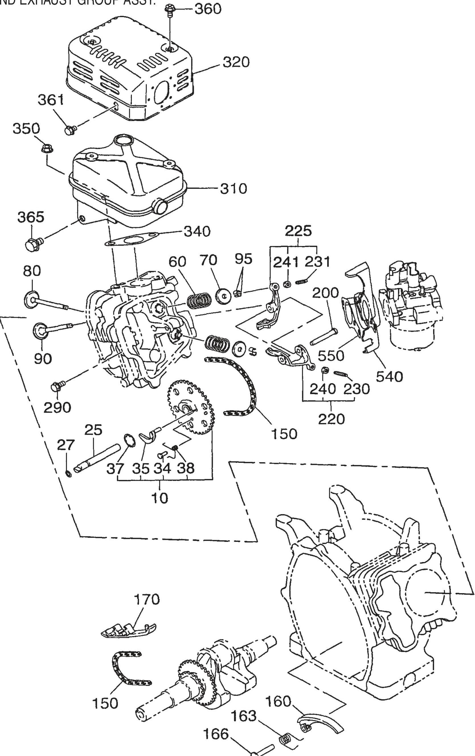 QP201TE ROBIN EX-170D51010 Engine Intake And Exhaust Group Assembly Parts By Multiquip