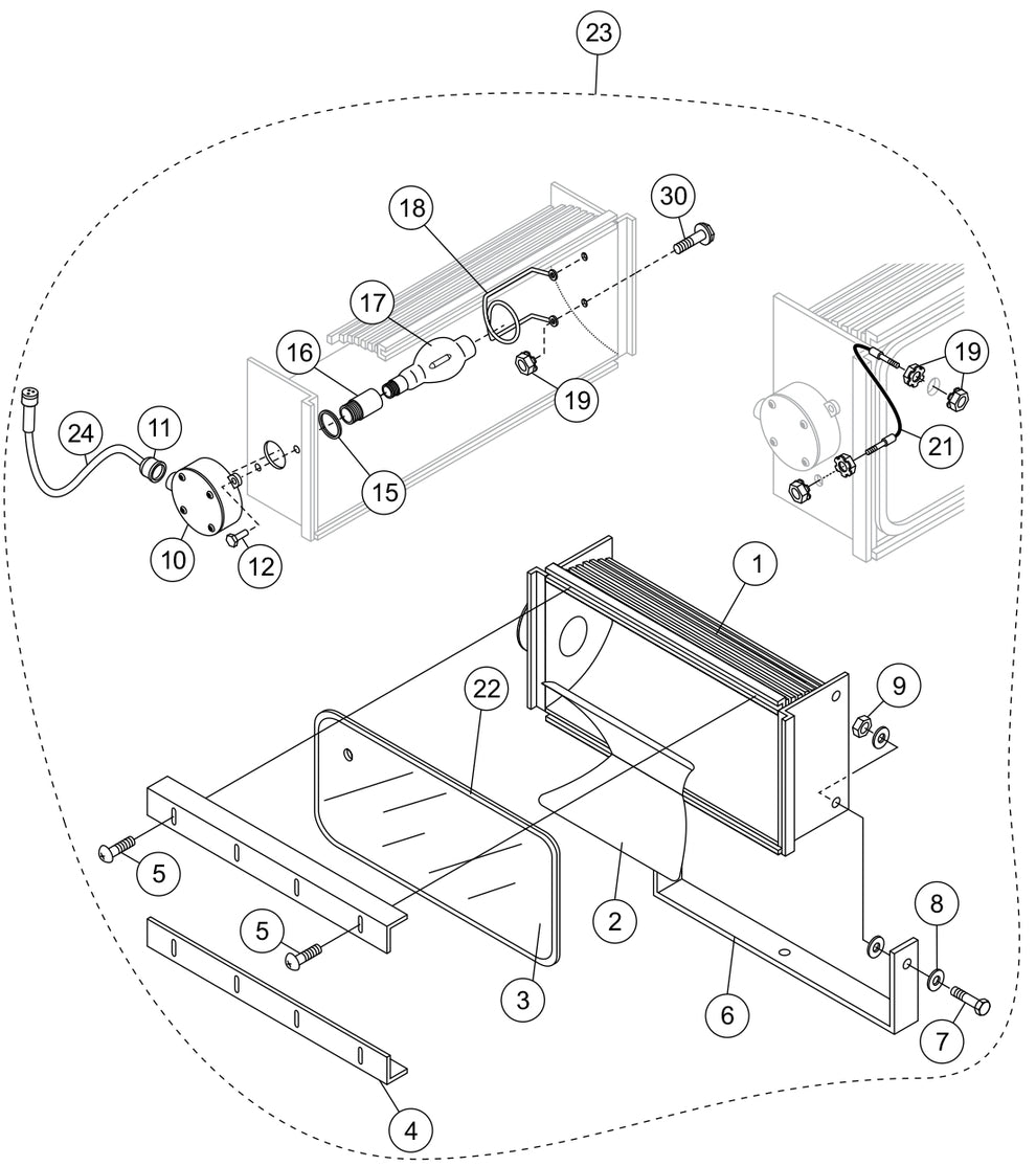 Lamp Assembly Parts for LT12DAB Light Tower by Multiquip