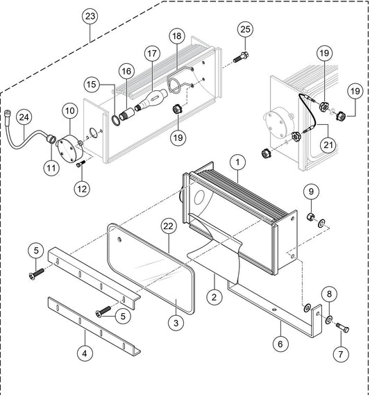 Lamp Assembly Parts For MLT25 Light Tower By Multiquip