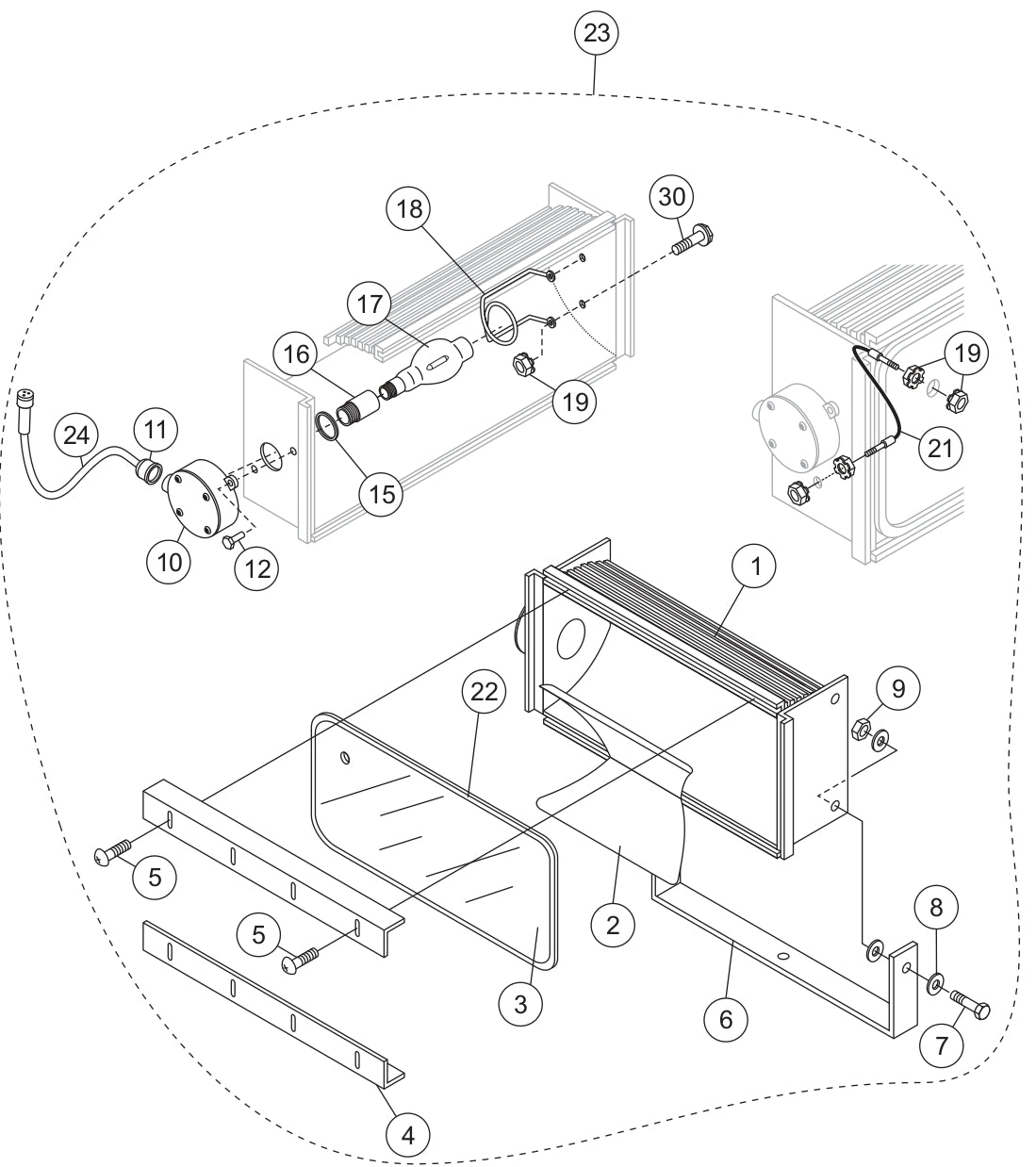 Lamp Assembly Parts for LT12D50B Light Tower by Multiquip