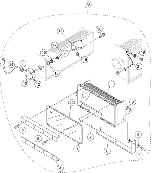 Lamp Assembly Parts for LT12D50B Light Tower by Multiquip