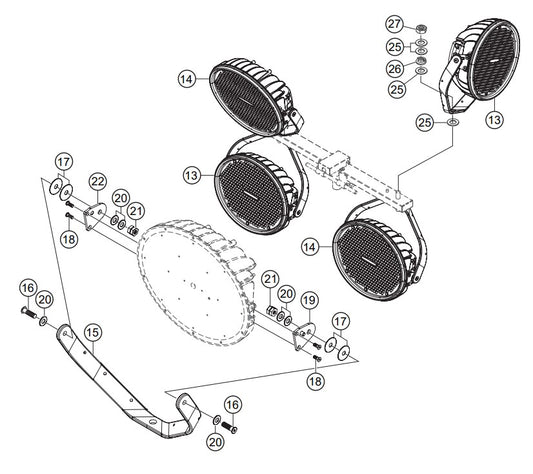 Led Lamp Assembly(S/N G4100154 AND ABOVE) Parts-GB43LED S/N G4100154 AND ABOVE