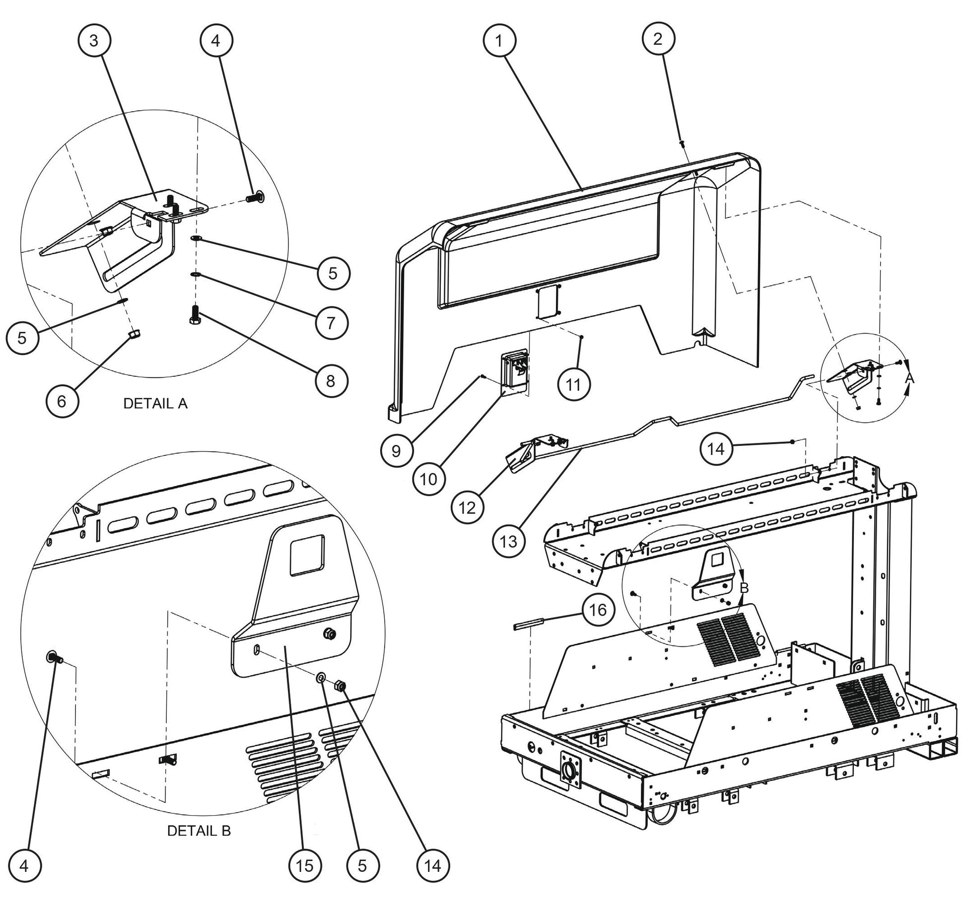 CE V-Series Night Lite Pro II Left Door Parts By Allmand
