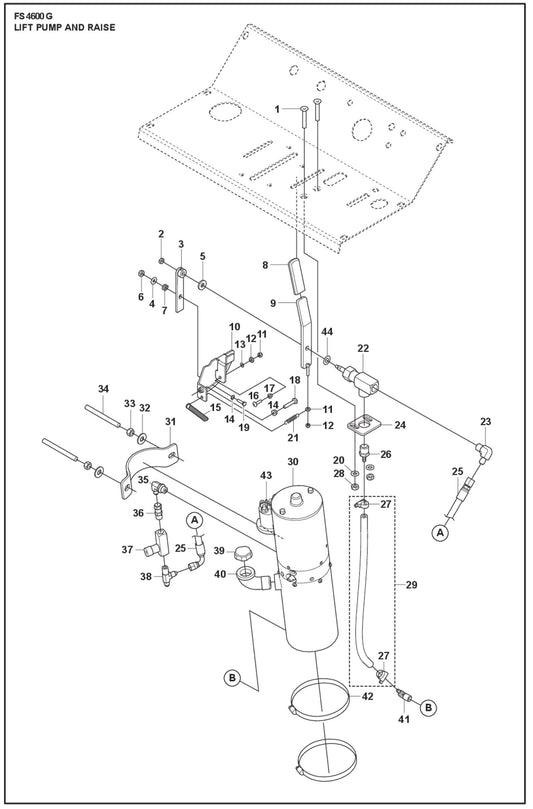 Lift Pump And Raise Parts For FS4600 G By Husqvarna