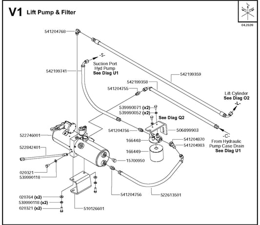 Lift Pump And Filter Parts For FS6600D By Husqvarna