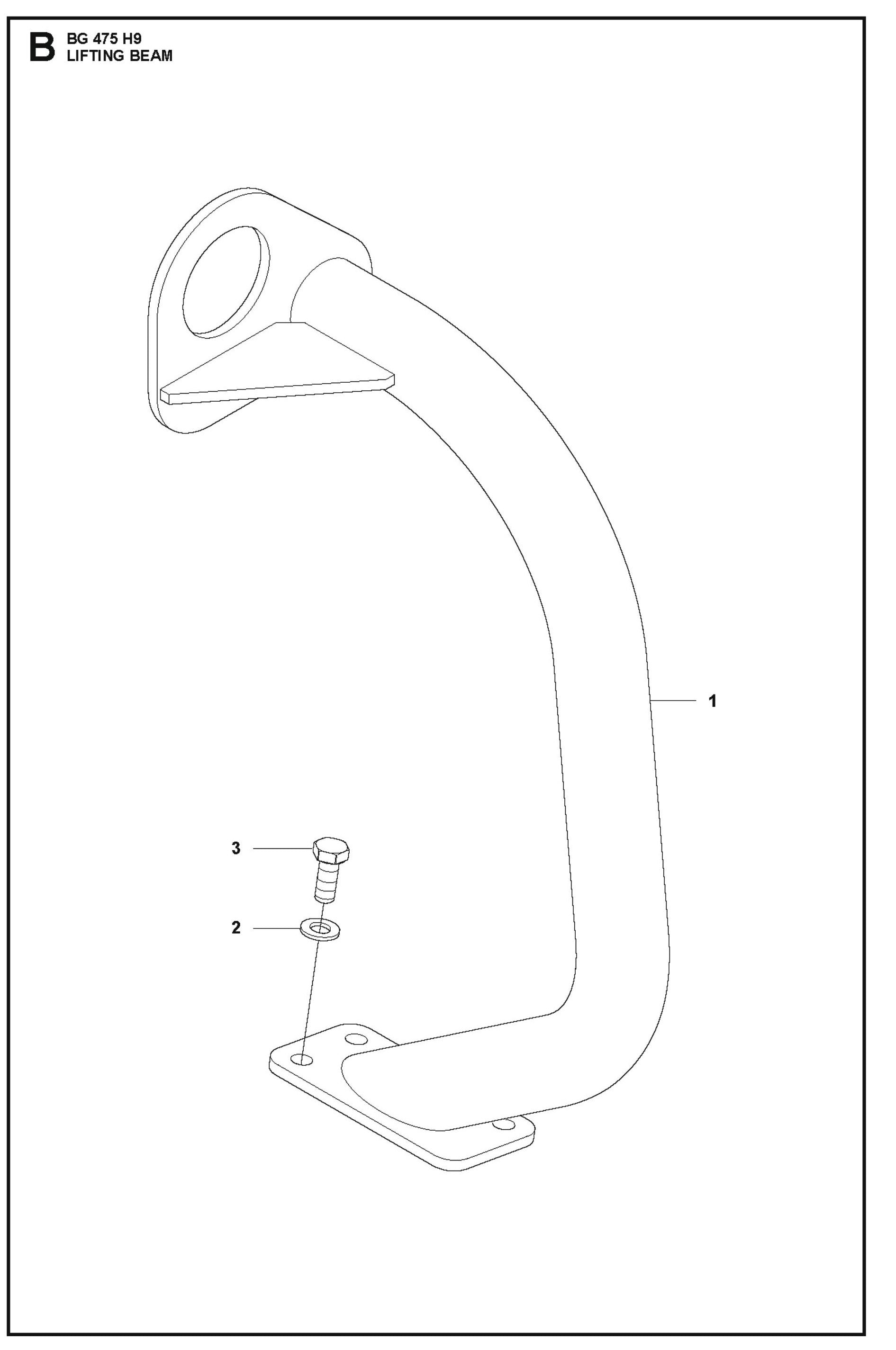 Lifting Beam Parts For BG 475 By Husqvarna