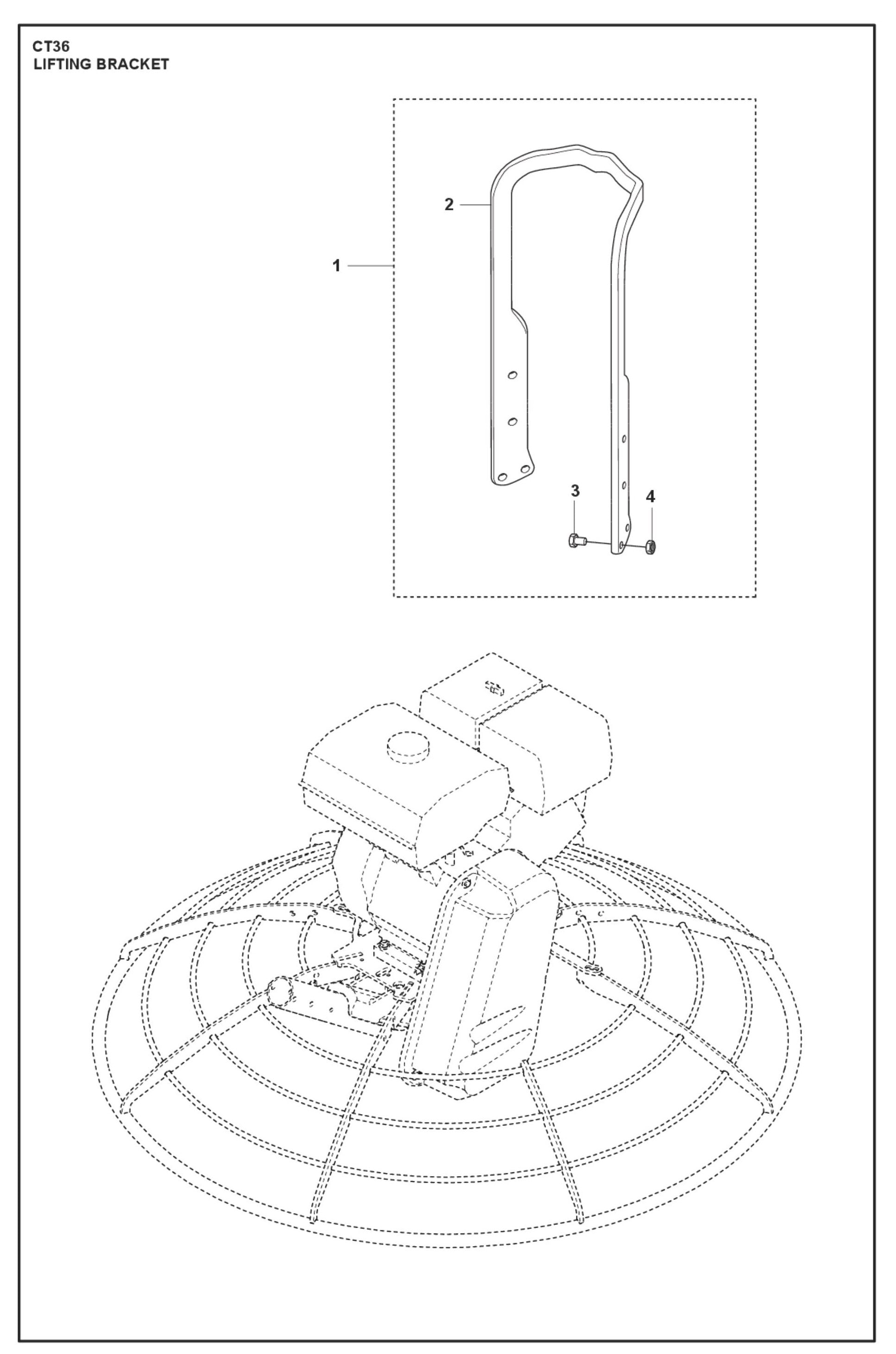 Lifting Bracket Parts For CT 36 By Husqvarna
