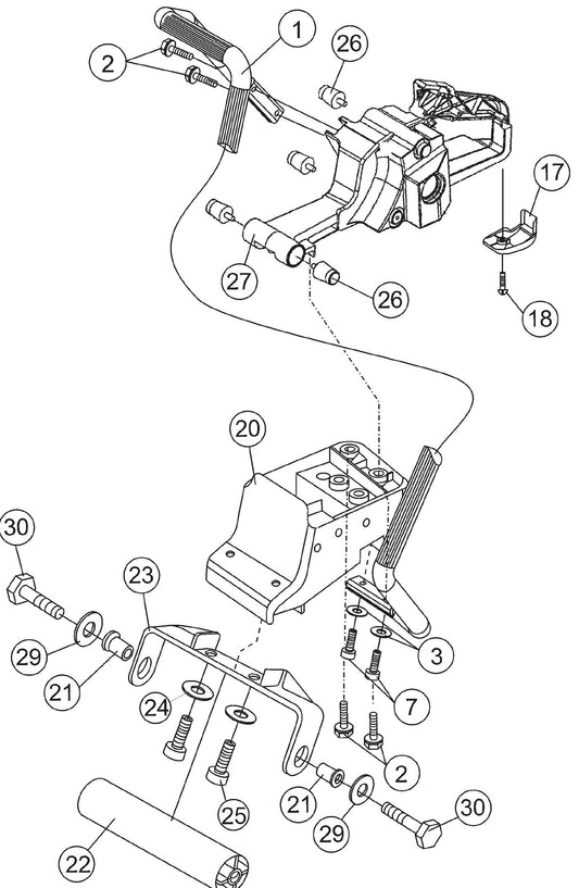 HS62A Lifting Handle And Roller Assembly Parts