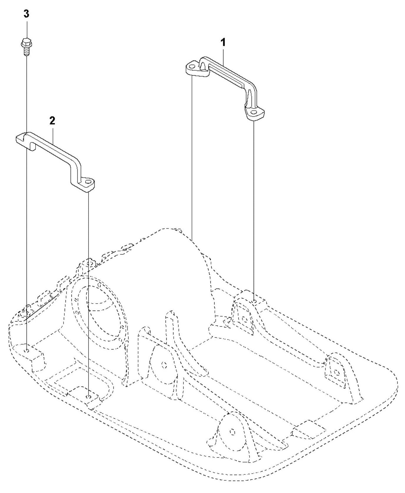 Lifting Handle Assembly Parts For LF80 LAT By Husqvarna
