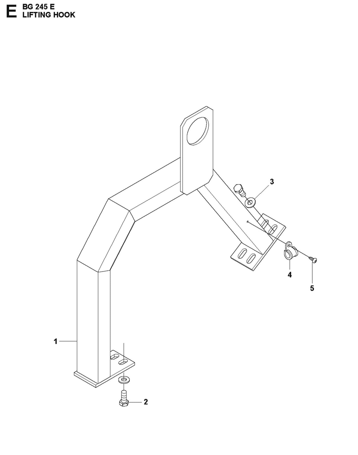 Lifting Hook Parts For BG 245 E By Husqvarna