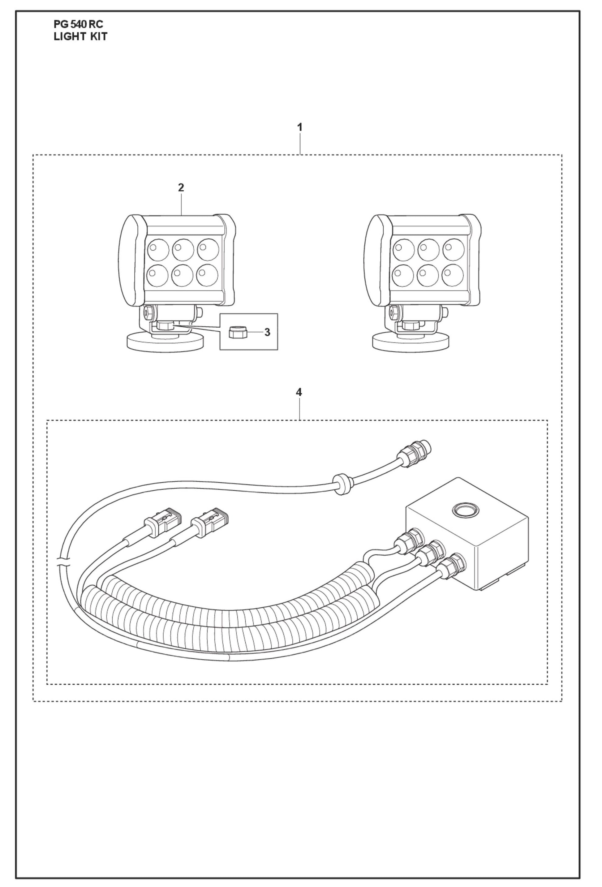 Light Kit Parts For PG 540 By Husqvarna
