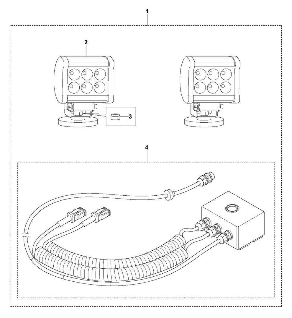 PG 830 S Light Kit Assembly Parts by Husqvarna