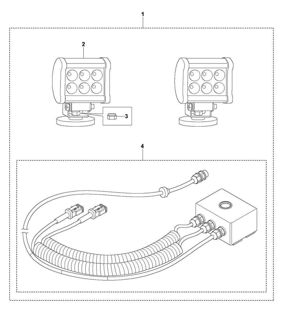 PG 830 Light Kit Assembly Parts by Husqvarna