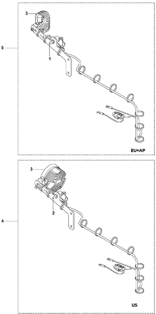 Light Kit Assembly Parts for Soff Cut 2000 Saw by Husqvarna