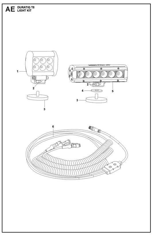 Light Kit Parts For HTC T8 By Husqvarna