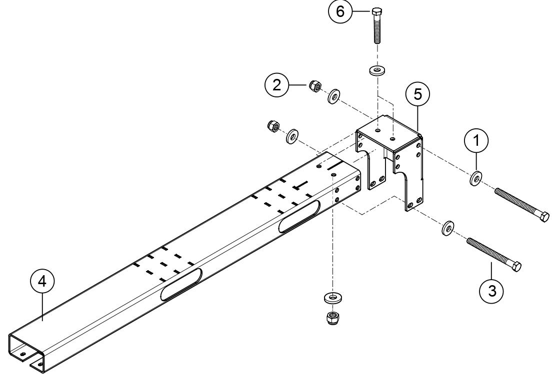 Lifting Bale Assembly Parts For LT6KV Light Tower By Multiquip 