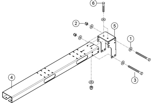 Lifting Bale Assembly Parts For LT6KV Light Tower By Multiquip 