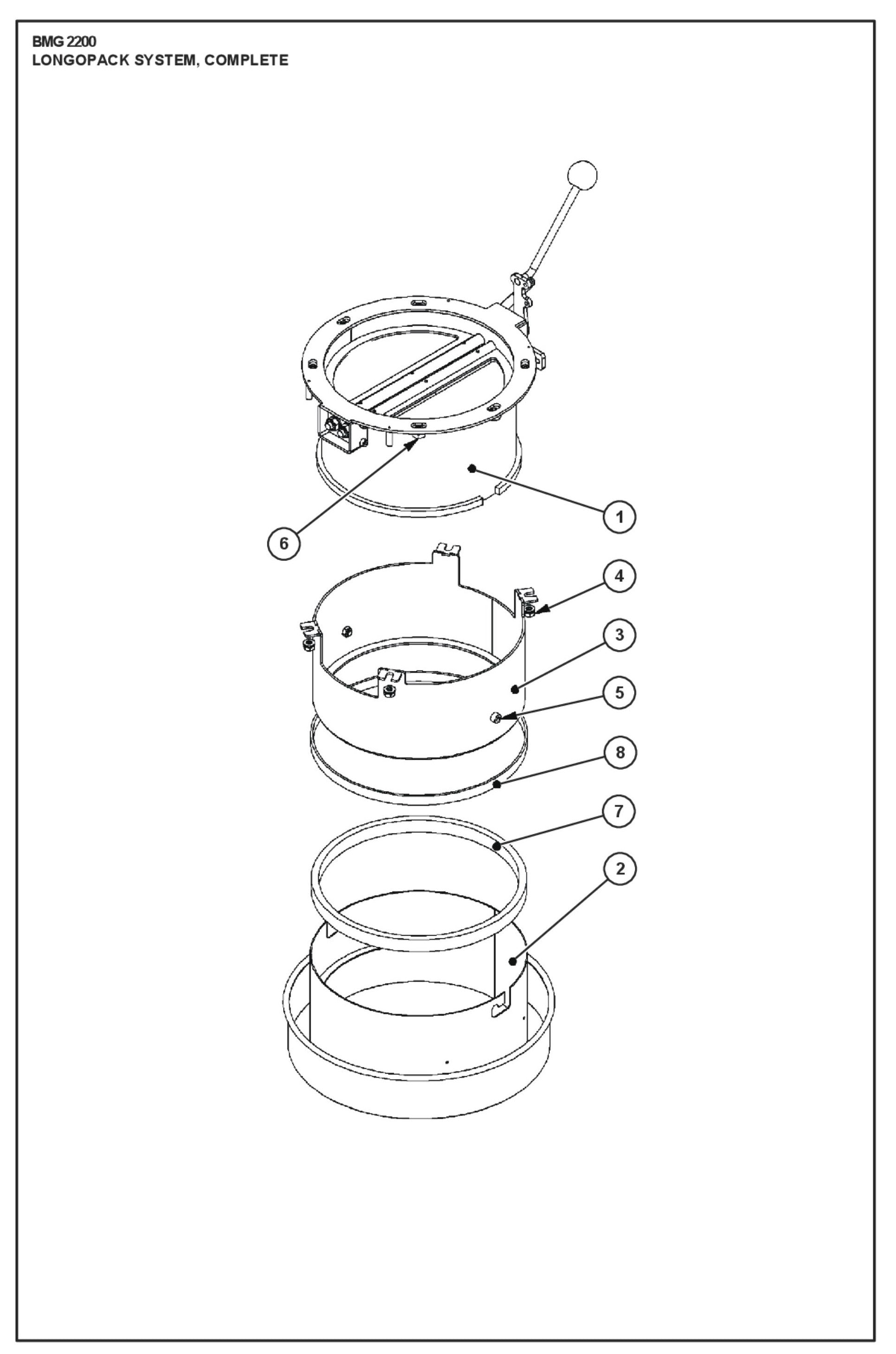 Longopack System, Complete Parts For BMG 2200RC By Husqvarna