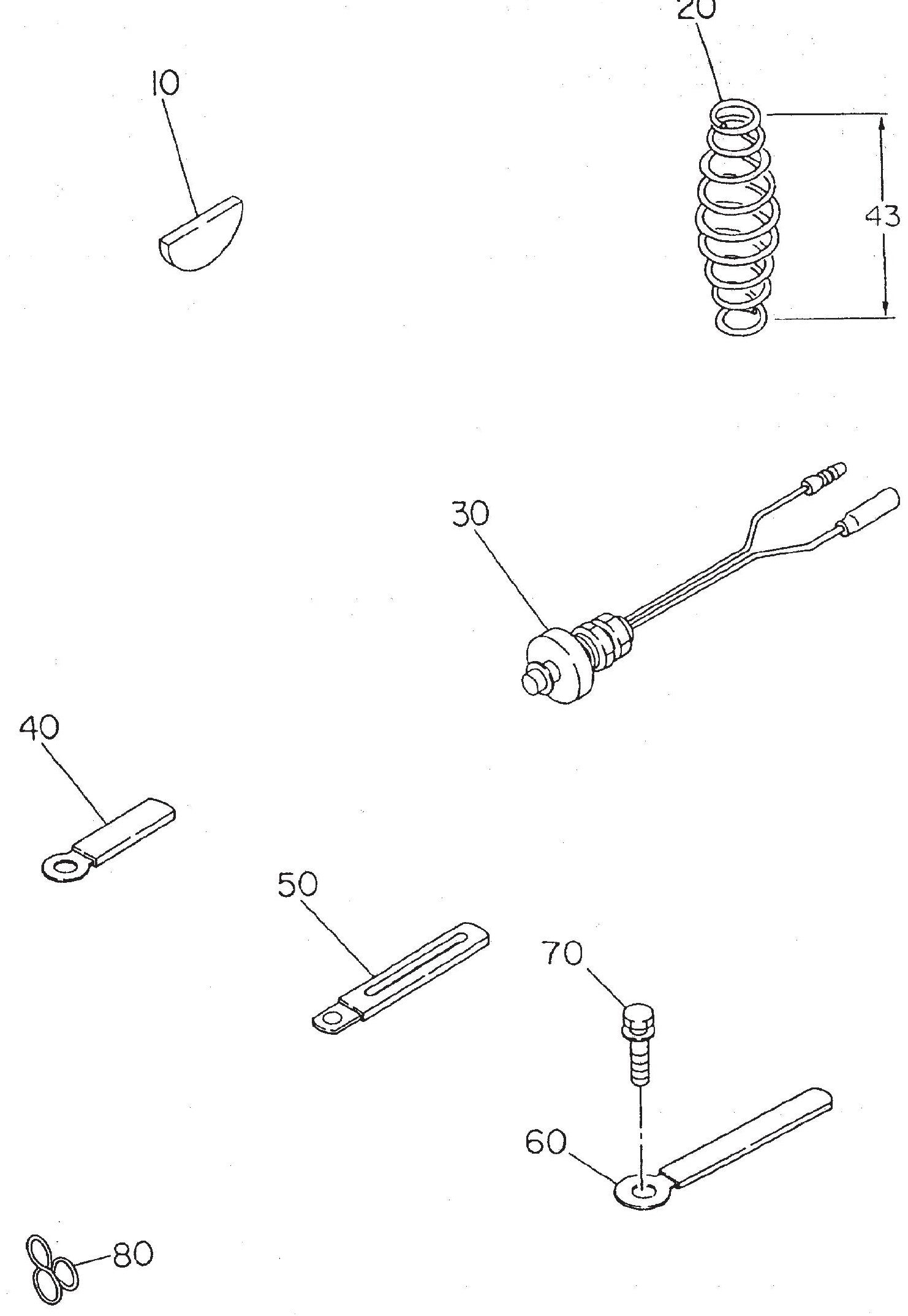 MT85HS Robin EC12HS Engine Loose Parts Assembly Parts