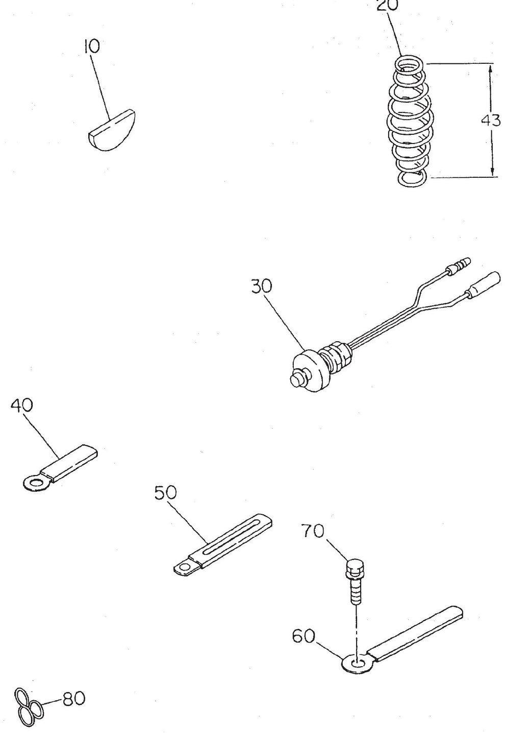 MT85HS Robin EC12HS Engine Loose Parts Assembly Parts