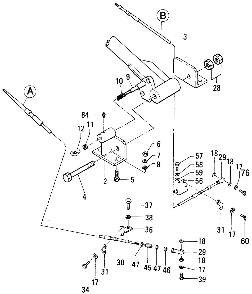 Lower Control Handle Assembly Parts For MDR9D Walk-Behind Roller By Multiquip