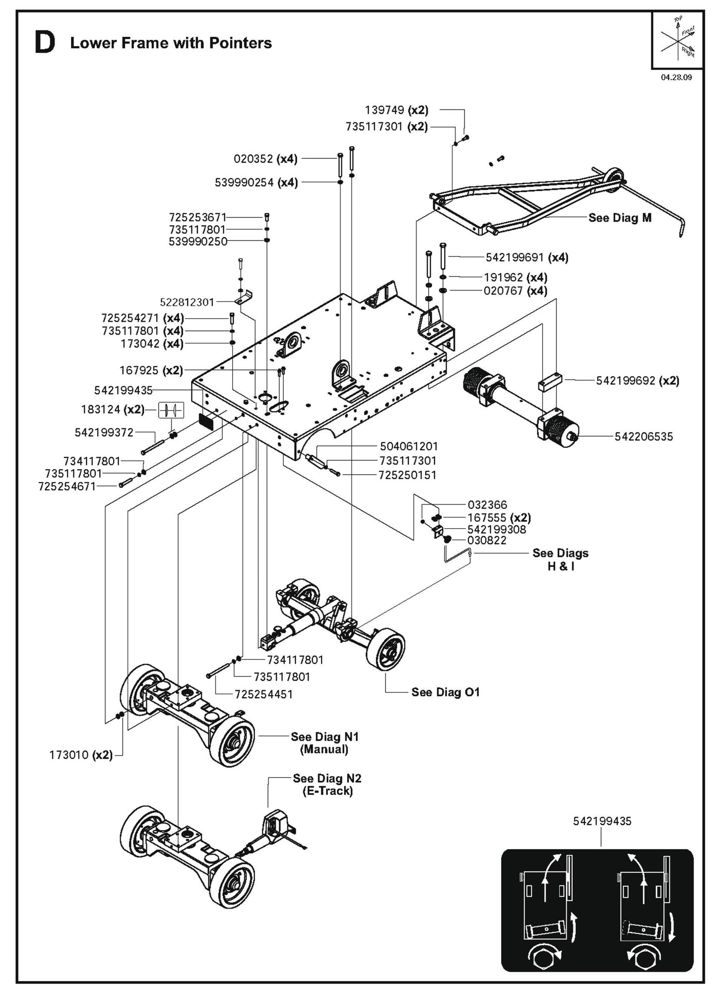 Lower Frame With Pointers Parts for FS6600 D By Husqvarna