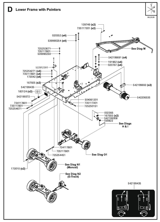 Lower Frame With Pointers Parts for FS6600 D By Husqvarna