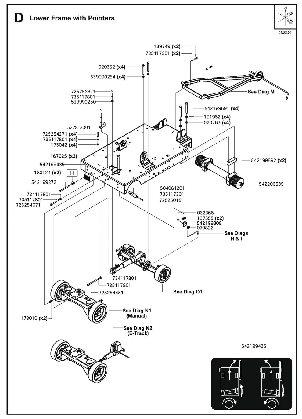 Lower Frame With Pointers Parts for FS6600 D By Husqvarna