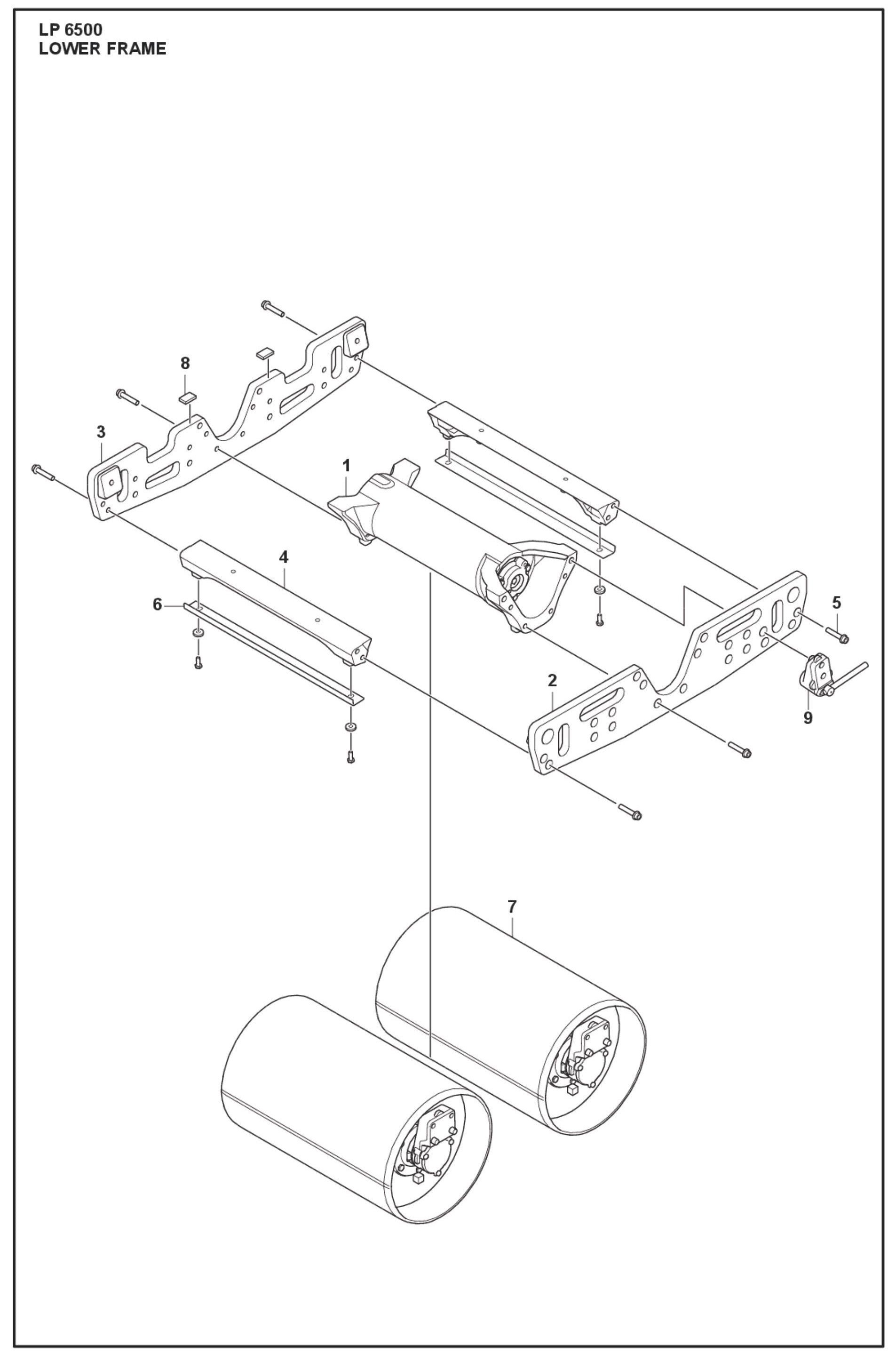 Lower Frame Parts For LP 6500 Diesel  By Husqvarna