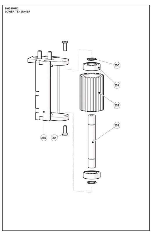 Lower Tensioner Parts For BMG 780 RC By Husqvarna