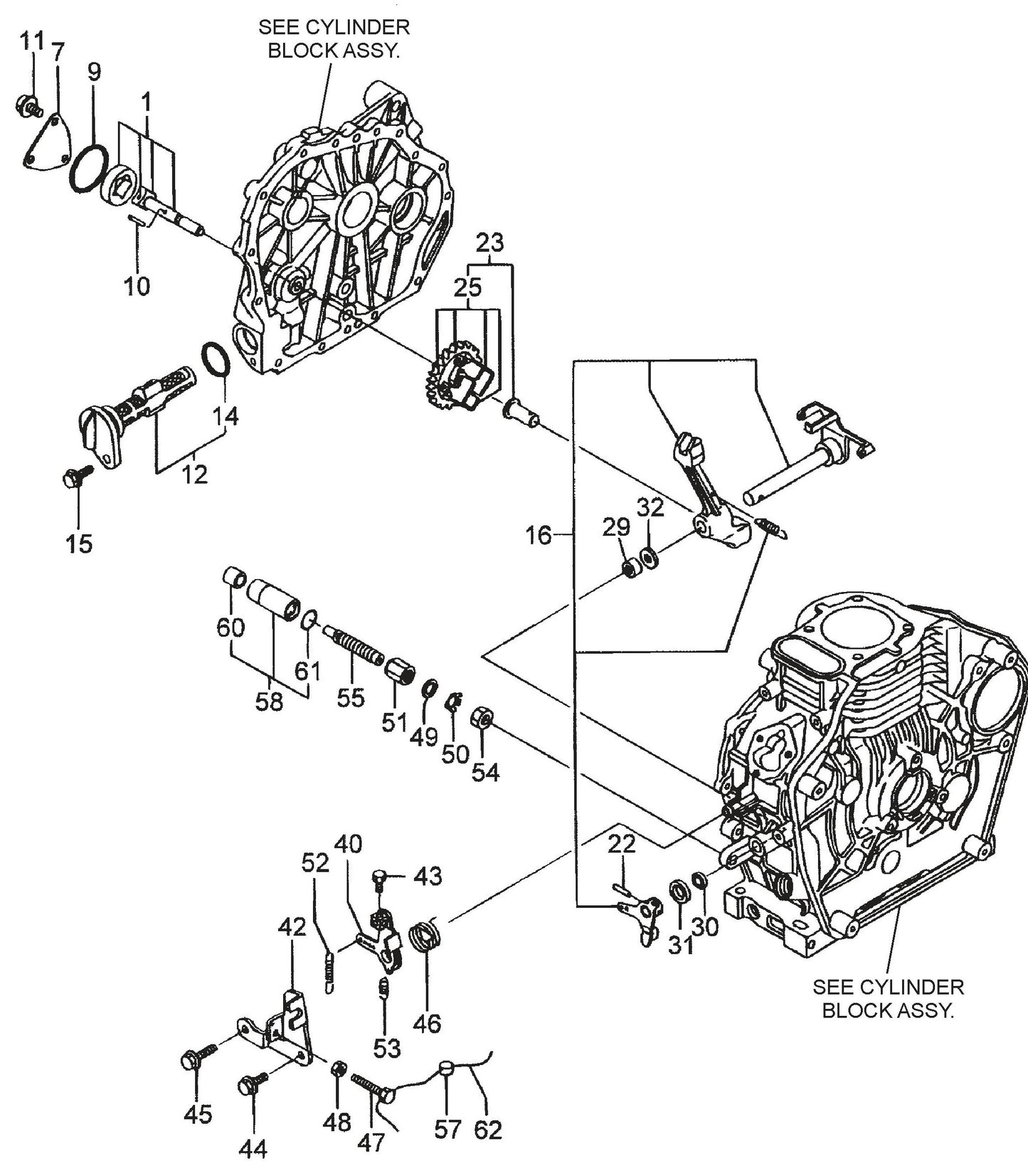 MVH150D2 YANMAR L48V6 Lub, Oil Pump And Governor Assembly Parts