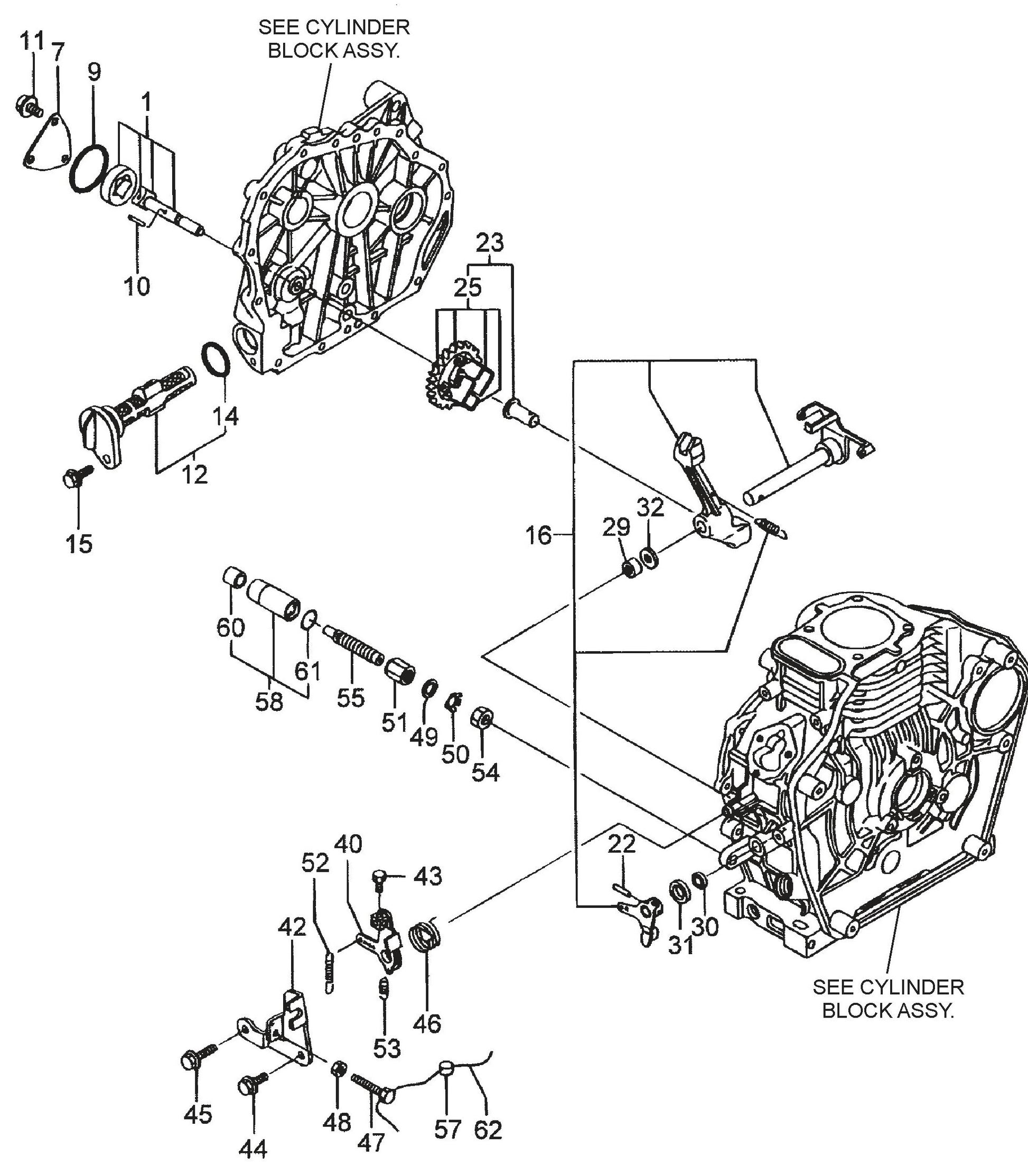 MVH150D2 YANMAR L48V6 Lub, Oil Pump And Governor Assembly Parts