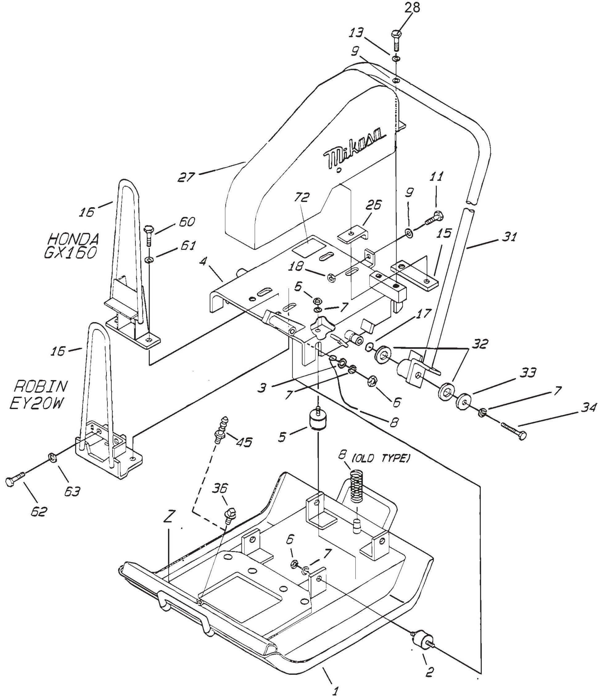 MVC77 Main Body Assembly Parts