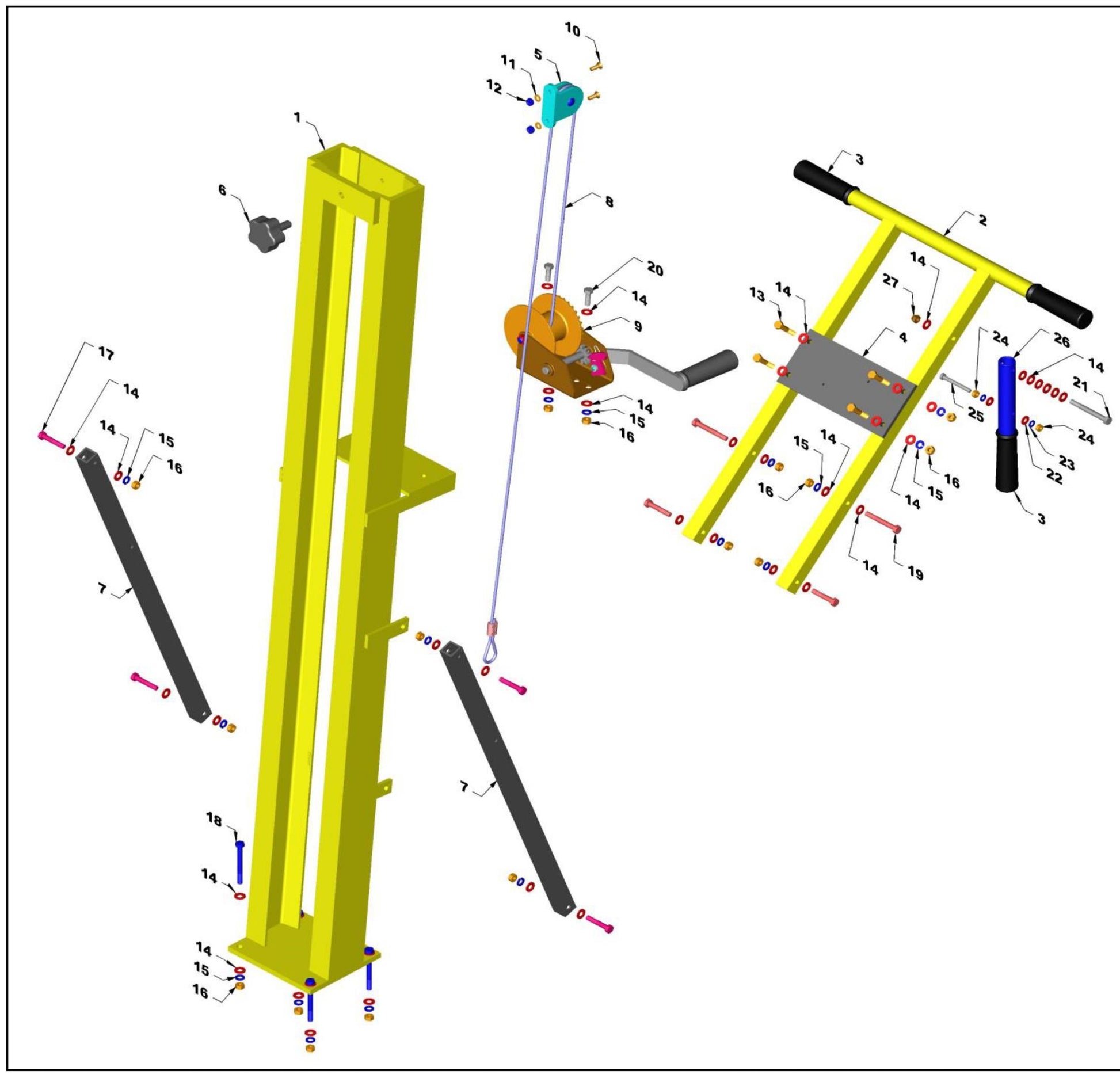 PRO-1200 Main Frame Assembly Parts By Northrock