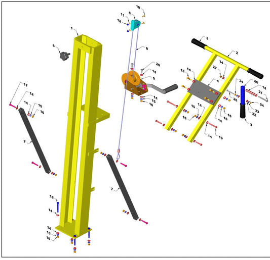 PRO-1200 Main Frame Assembly Parts By Northrock