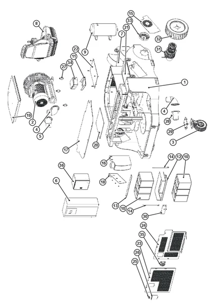 BMG 2200RC Mainframe Assembly Parts by Husqvarna