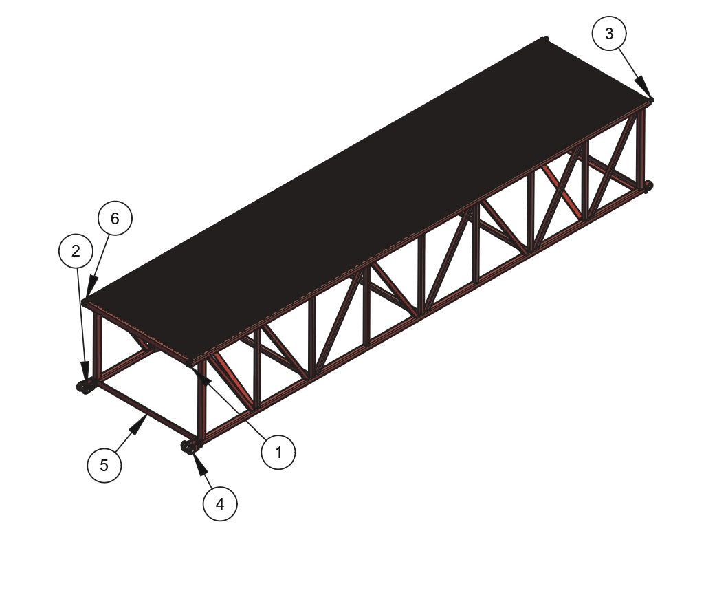 WB2434 Mainframe Assembly - 12 Foot Parts by Allen Engineering