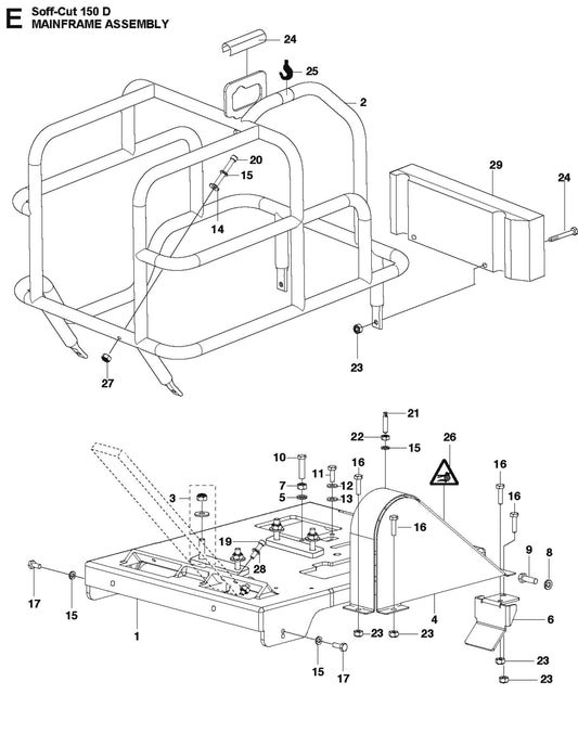 Mainframe Assembly Parts For Soff Cut 150 D By Husqvarna