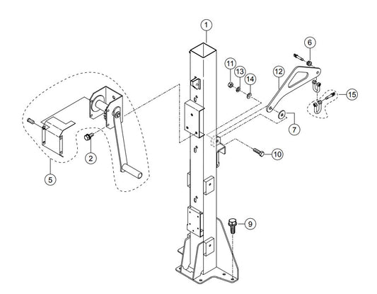 Main Mast Assembly Parts-GB43LED S/N G4100154 AND ABOVE