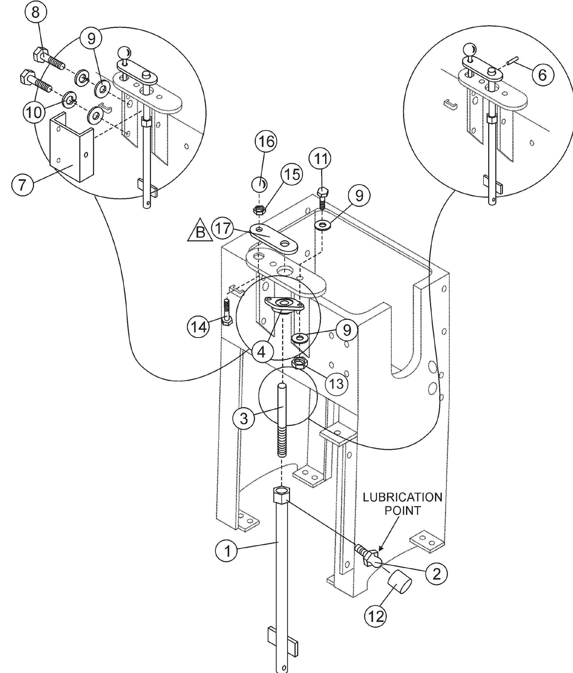 Manual Raise And Lower Assembly Parts For SP2 13H20A SP2 S20H20A  By Multiquip